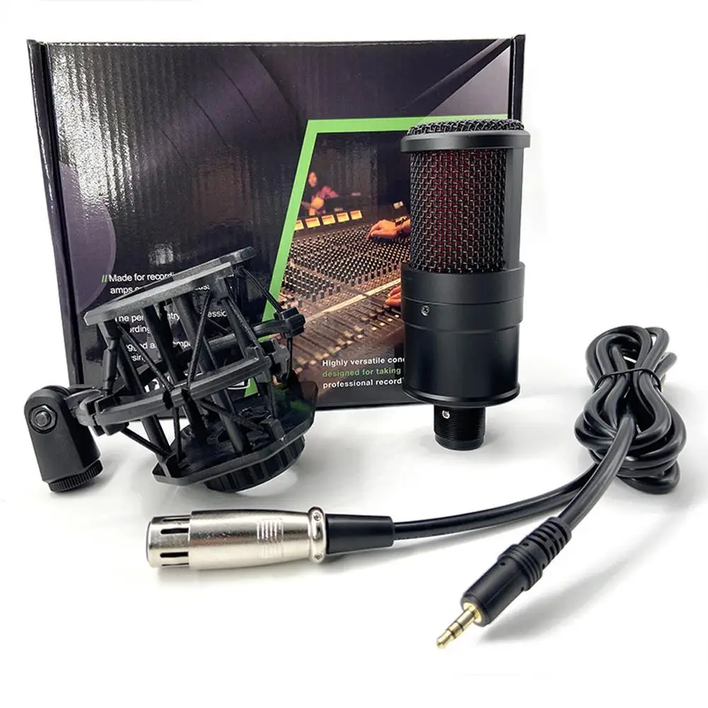 

2020 New arrival Condenser Recording Microphone Round Multi-function Microphone with Shock mounts