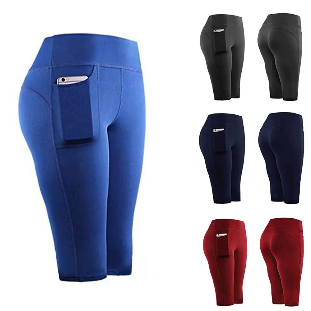 Женские бесшовные эластичные шорты для йоги леггинсы женские с высокой талией