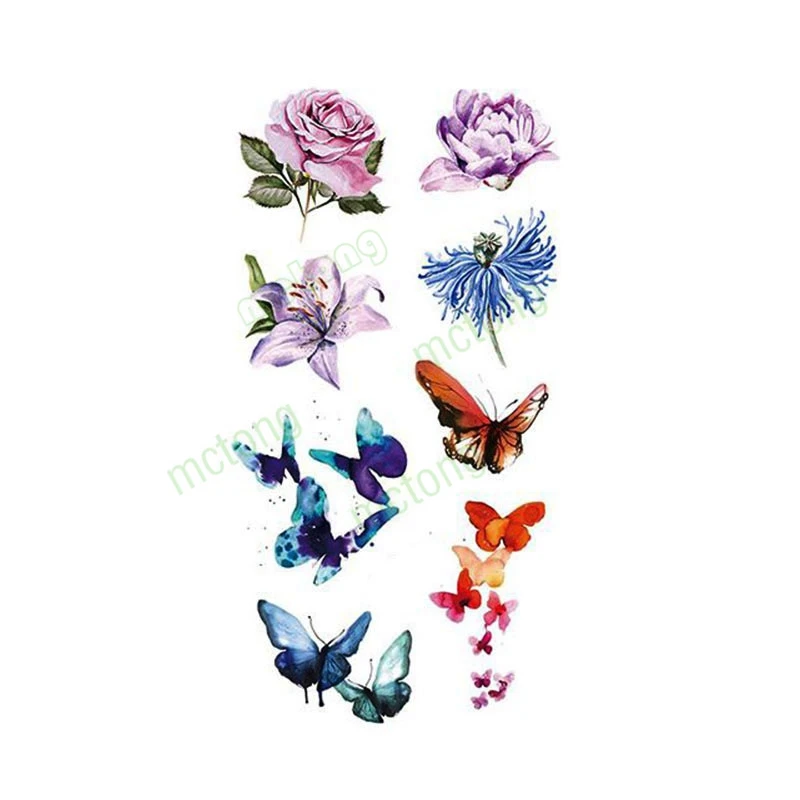 Чехол с цветами листьями и татуировками водонепроницаемый временная вспышка