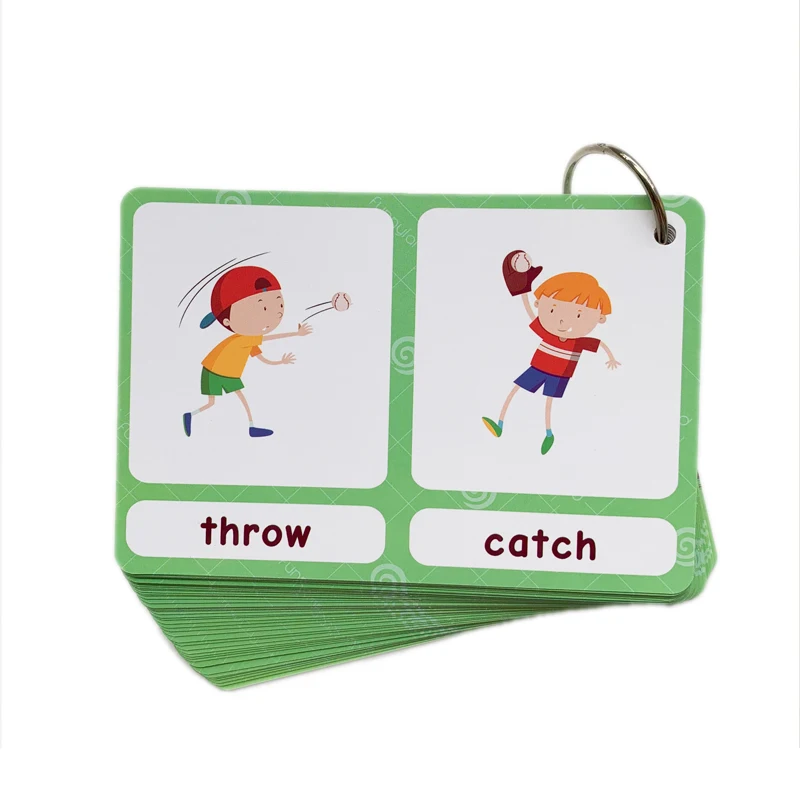 100 групп Opposites Flashcards английские карточки лексики Монтессори Обучающие