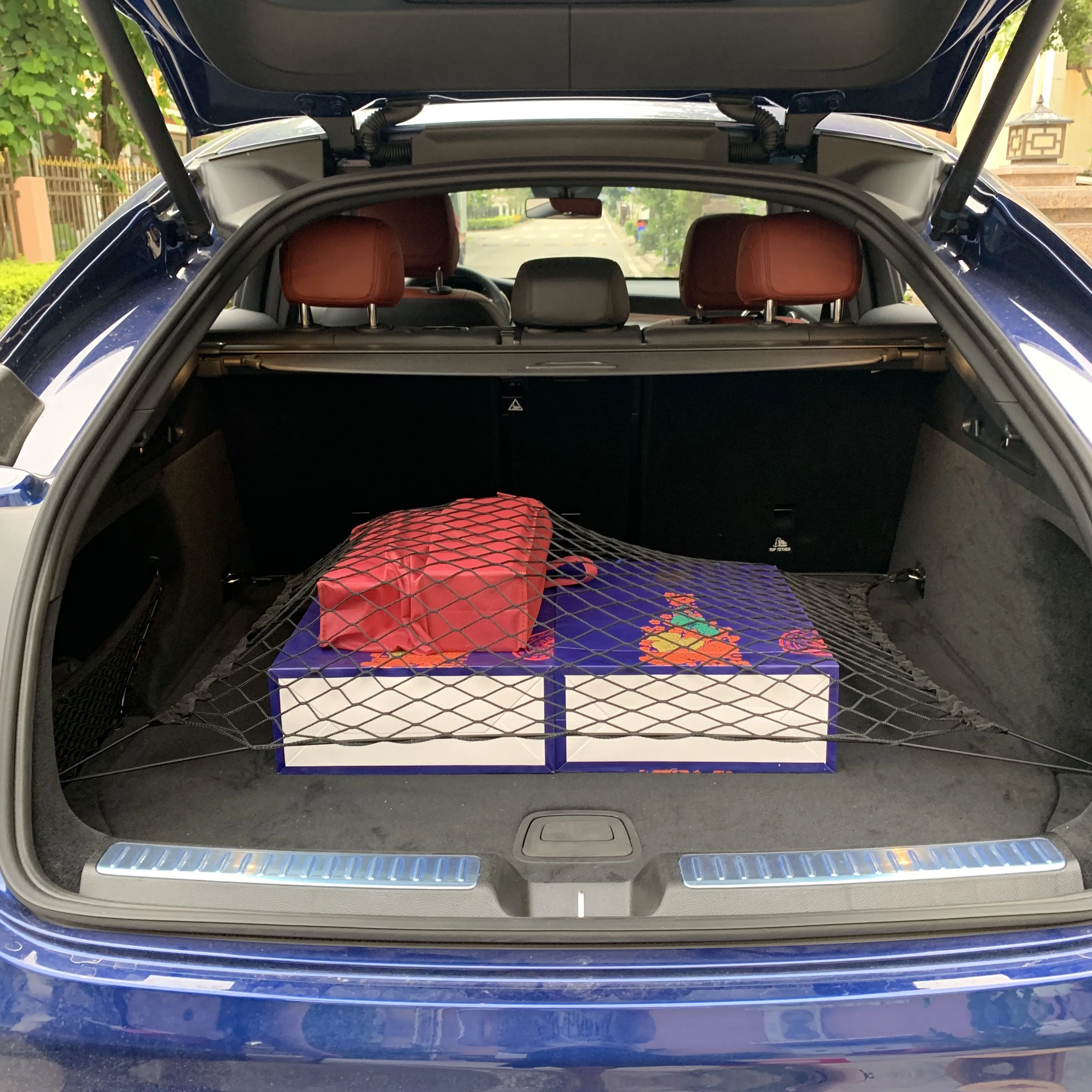 Сетка-органайзер для хранения в багажнике автомобиля Geely X7 Vision SC7 MK Cross Gleagle BOUNS M11