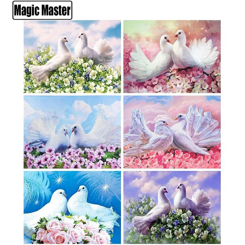 5D алмазная живопись сделай сам животное полная вышивка голубь мозаика картина