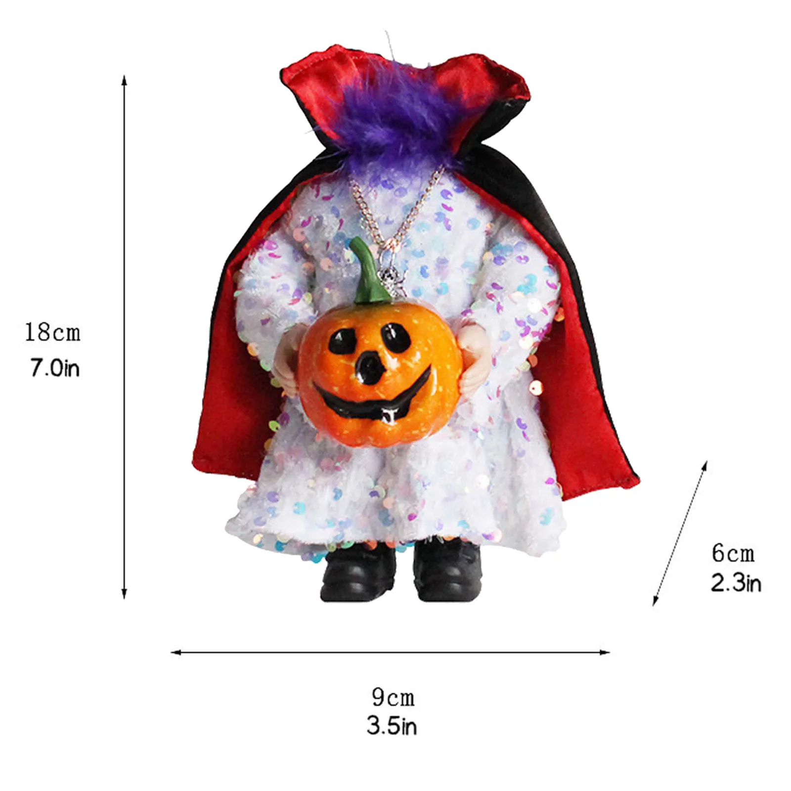 

Halloween Decoration for home Headless Pumpkin Doll Gnome Halloween Ornament Sequined earl Halloween Party Props Duke of Sequins