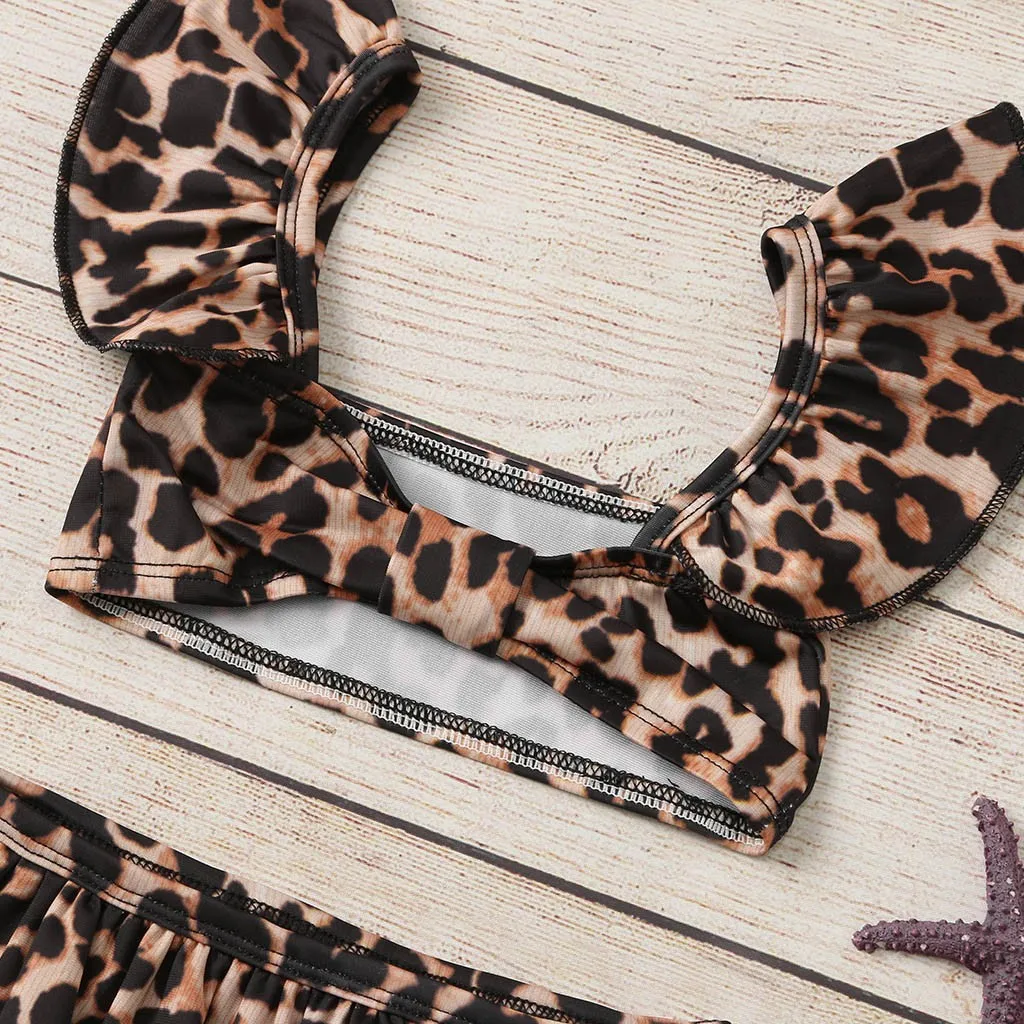 2020 летний детский купальный костюм для маленьких девочек с бантом и оборками на