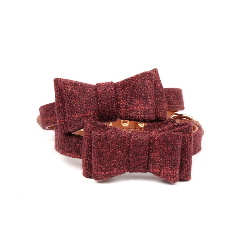 

Cat Basic Bowknot Collar With England Style Adjustable Pin Buckle Pet Decoration Costume