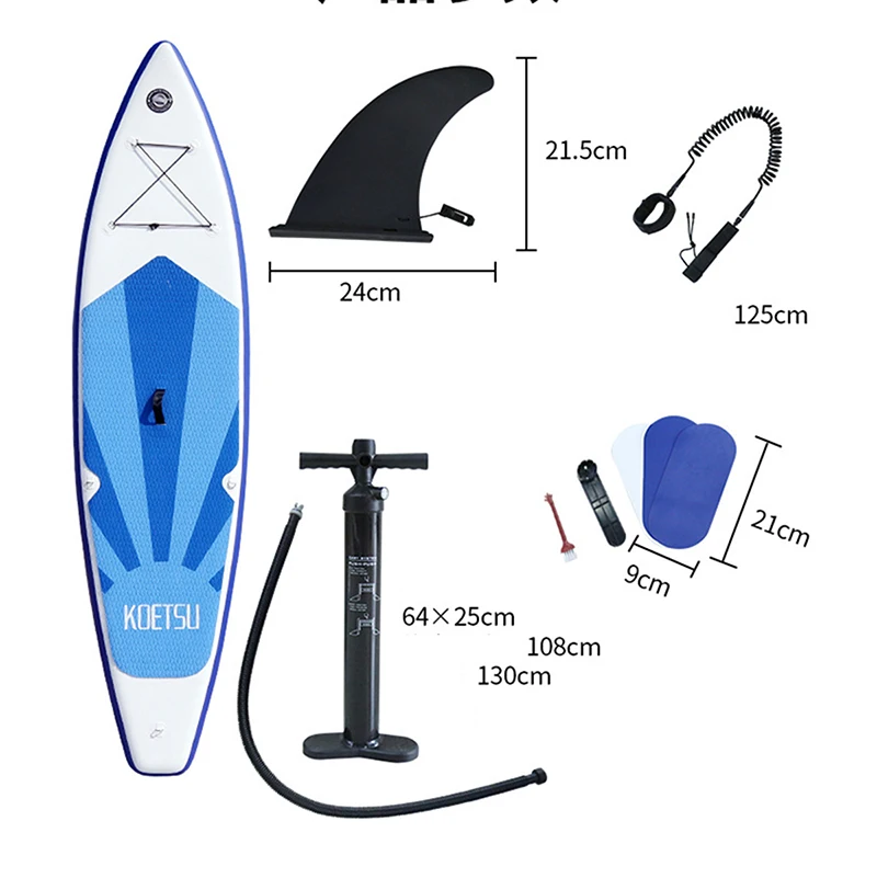 320x76x15cm Pvc Surfingpaddle Board Wakeboat Bodyboard Kayakboat Inflatable Surf Stand Up Sup Paddle Water Sports Tools | Спорт и