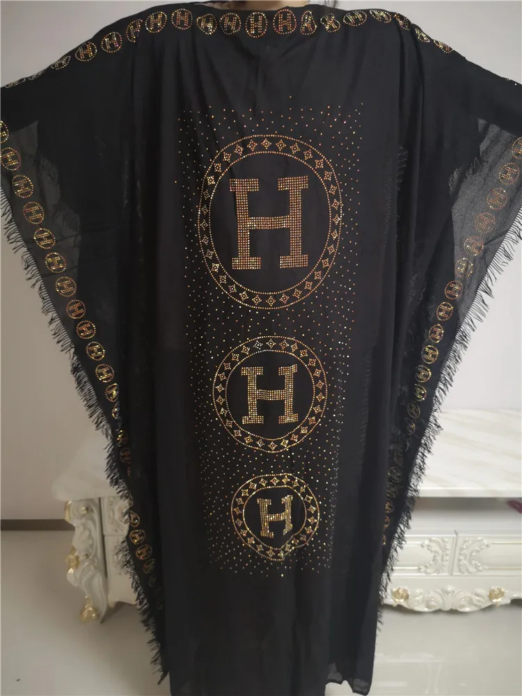 Женское шифоновое длинное платье в африканском стиле со стразами 100% хлопок длина