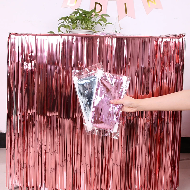 Блестящая настольная юбка 275*75 см металлическое украшение для вечеринки