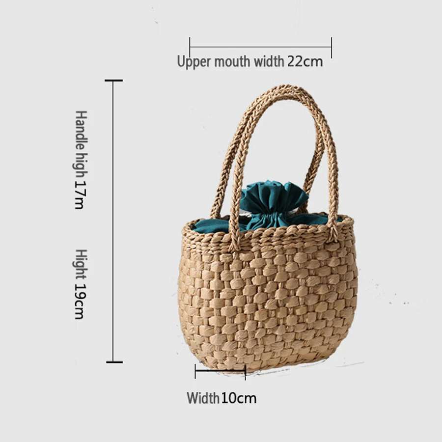 Повседневная плетеная дамская сумочка соломенная мини-сумка ручной работы