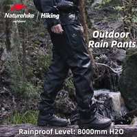 naturehike upgraded outdoor windproof rainproof pants men outdoor waterproof windbreaker raincoats rain pant cycling hiking trip