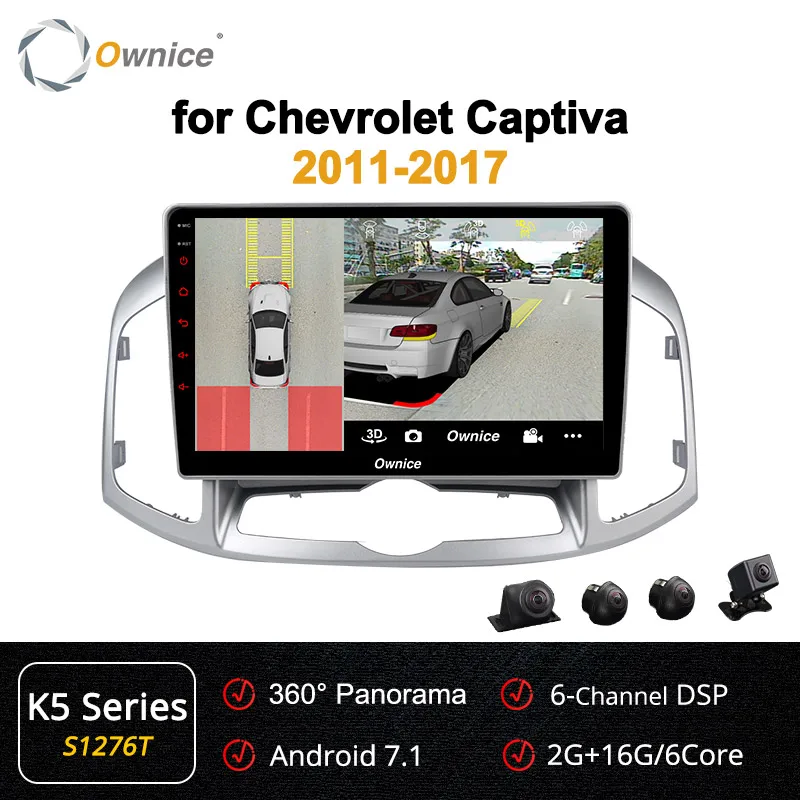 S1276 K5 Series Ownice K1 K2 K3 K5 K6 Android 9,0 Octa Core автомобиля gps-навигация, dvd-плеер для Chevrolet Captiva 2011- радио 2Din Авто Navi - Цвет: S1276 K5 Series