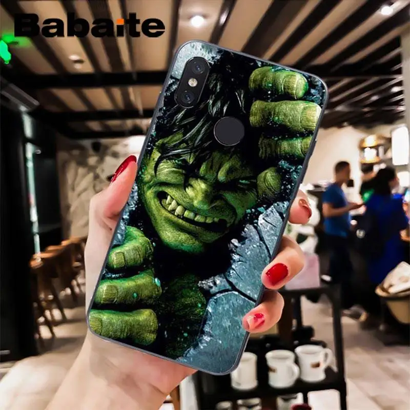 Babaite Marvel Heroes Халк черный ТПУ Мягкий силиконовый чехол для телефона чехол для Xiaomi 6 MIX2 8SE K20 REDMI 5A NOTE4X 7 6A мобильные чехлы