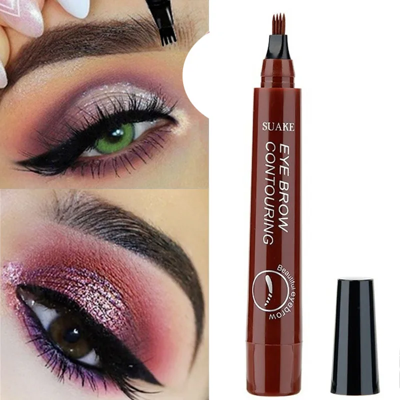 Карандаш для бровей с микроблейдингом 4 кончика жидкая подводка 5 цветов