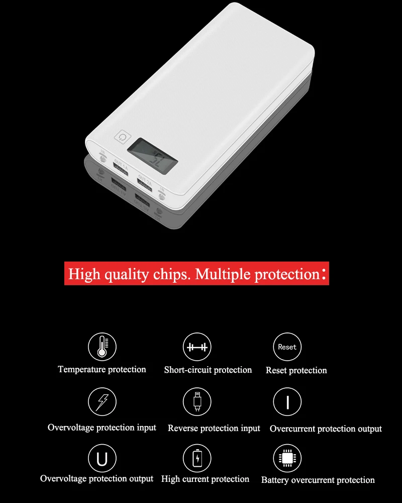 Внешний аккумулятор для аккумуляторов 18650 " 5 В 2 USB-порта |