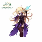 Автомобильная наклейка EARLFAMILY, 13 см х 9,5 см, для Genshin Impact Fischl, аниме, Laotop наклейка в виде окна, мультяшное водонепроницаемое, с героями мультфильмов