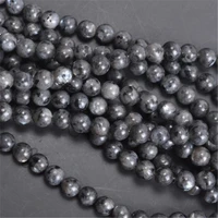 natural round black larvikite labradorite loose beads 46810 mm for jewelry making diy beadbracelet and exquisite gift