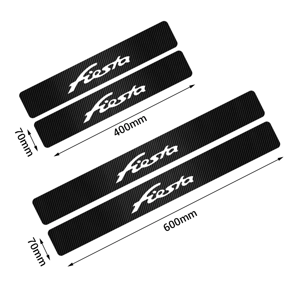 For Ford Fiesta 4Pcs Car Badge Decoration 4D Carbon Fiber Anti Scratch Scuff Pedal Sticker Protective Case Auto Accessories | Автомобили и
