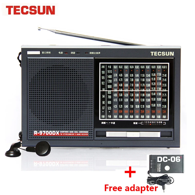 TECSUN R 9700DX FM стерео MW SW 1 10 Диапазонный ресивер Built in динамик двойной разговор