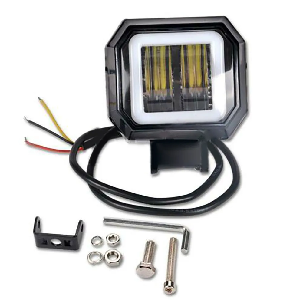 

2000LM LED Work Light 20W 3inch 4WD Waterproof With Angel Eye DC 10-30V Halo Ring