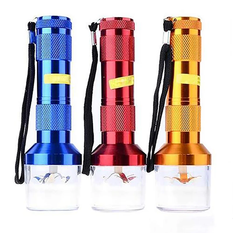 

1Pcs Aluminum Leaf Herbal Tobacco Electric Grinder Flashlight Shape Mill Smoke Spice Crusher Muller Kitchen Accessories