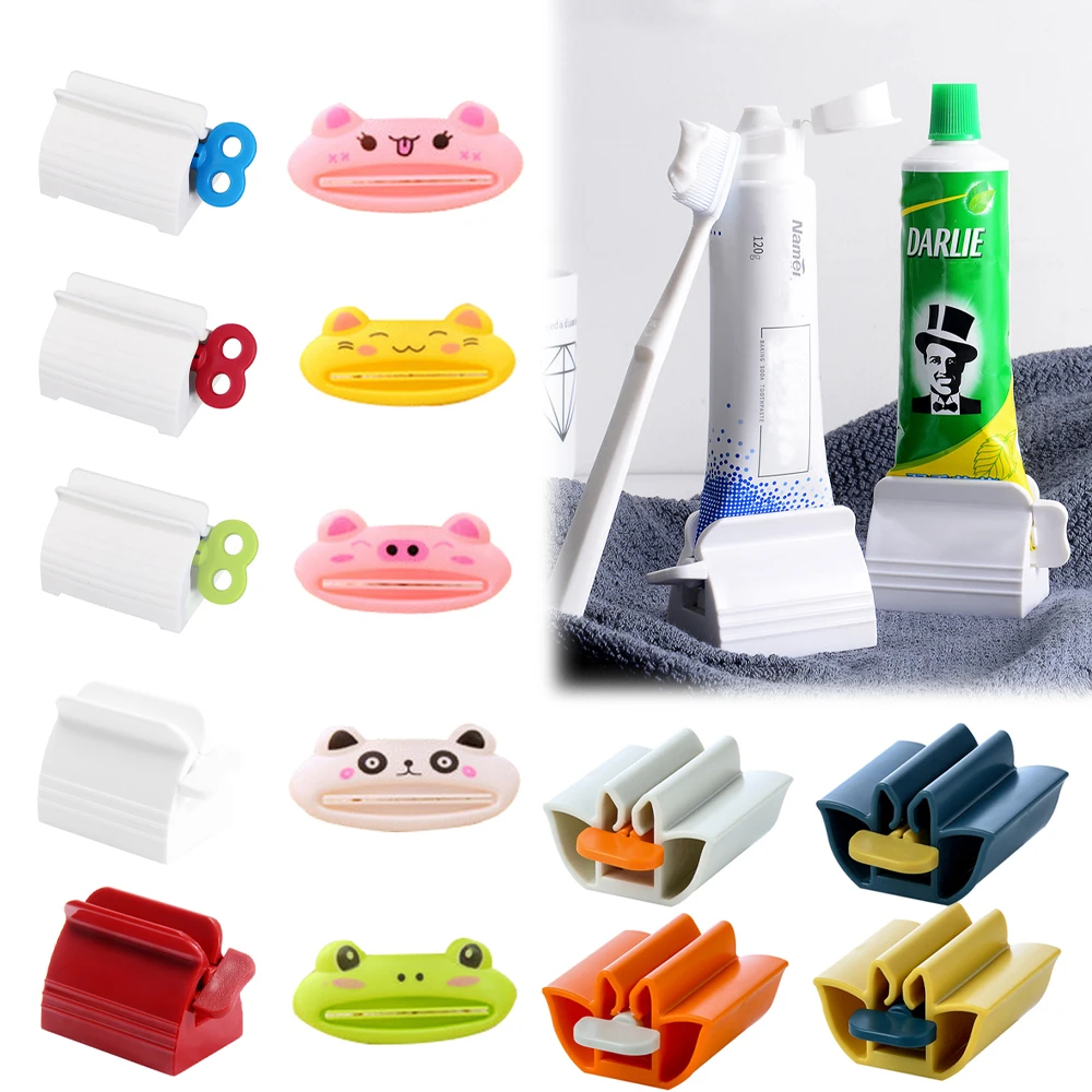  Bathroom Accessories Toothpaste Dispenser Multi-functional Tooth Paste Tube Squeezer Rolling Holder Banheiro Tandpasta Knijper 