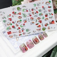 1pc water nail stickers decal geometric abstract painted human face decals water transfer sliders nail supplies nail decoration