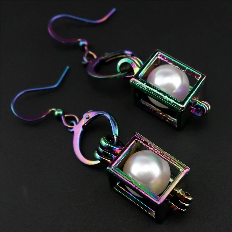 В богемном стиле с аппликацией в виде животного лошади бабочка медальон Серьги