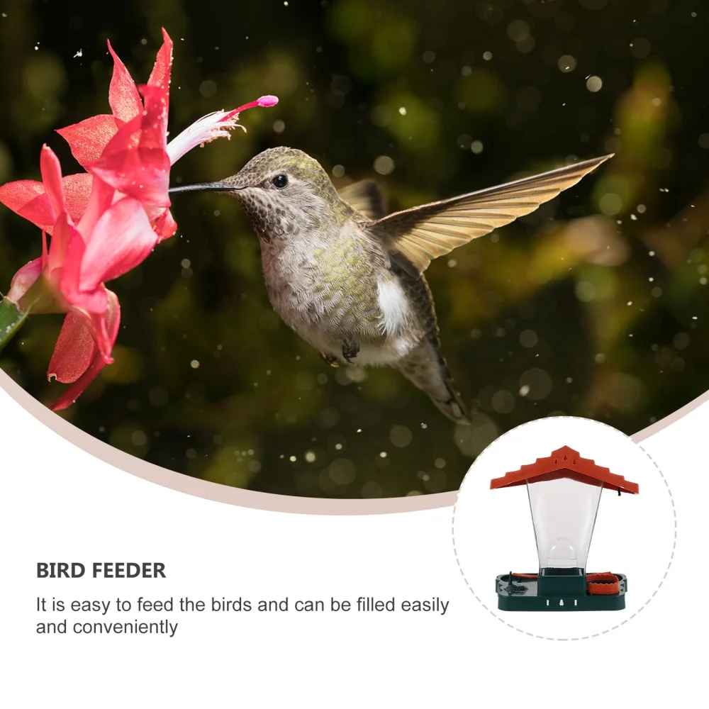 

Automatic Wild Bird Parrots Feeder with Roof for Outdoor Garden Yard Backyard