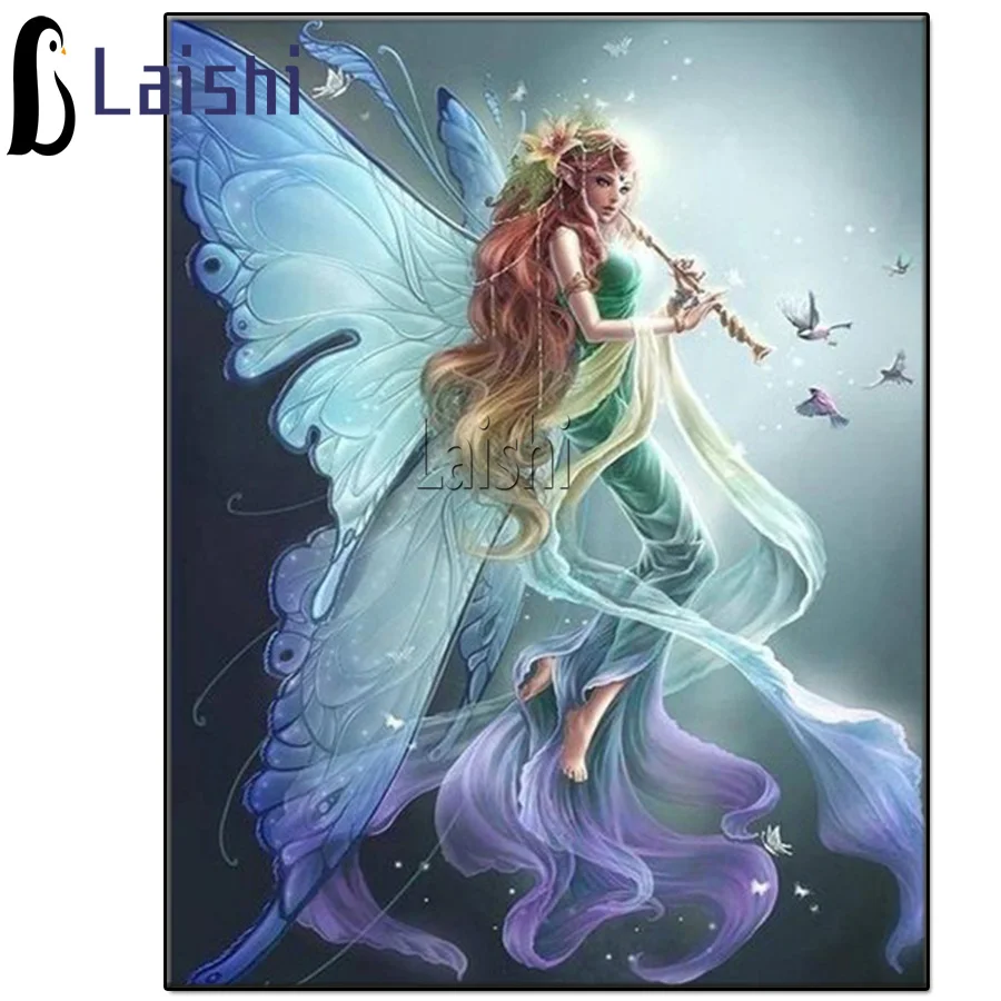 

Алмазов картина рисунок «русалочка» животных рыбы камни в форме ромба Набор для рисования с круглыми камнями и полотном украшения по индив...