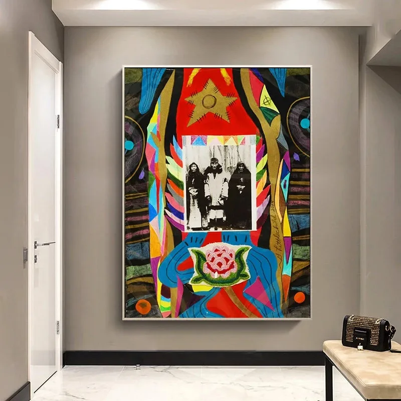 Настенная картина Улица граффити абстрактная живопись на холсте постеры и