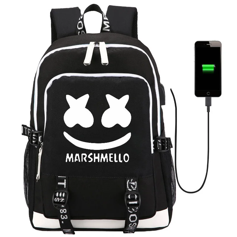 

Fashion student rucksack, cloud design rucksack, Internet wavez find me, luminous schoolbag, laptop USB charging