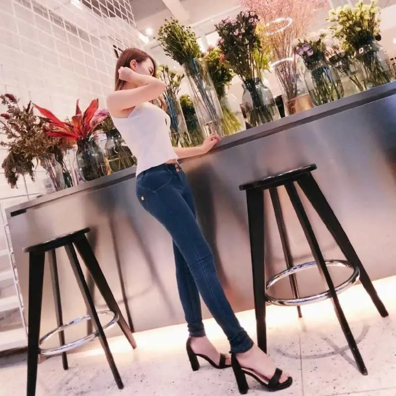 Melody Mid/Высокая талия молния летают женские сексуальные джинсы 4 цвета супер