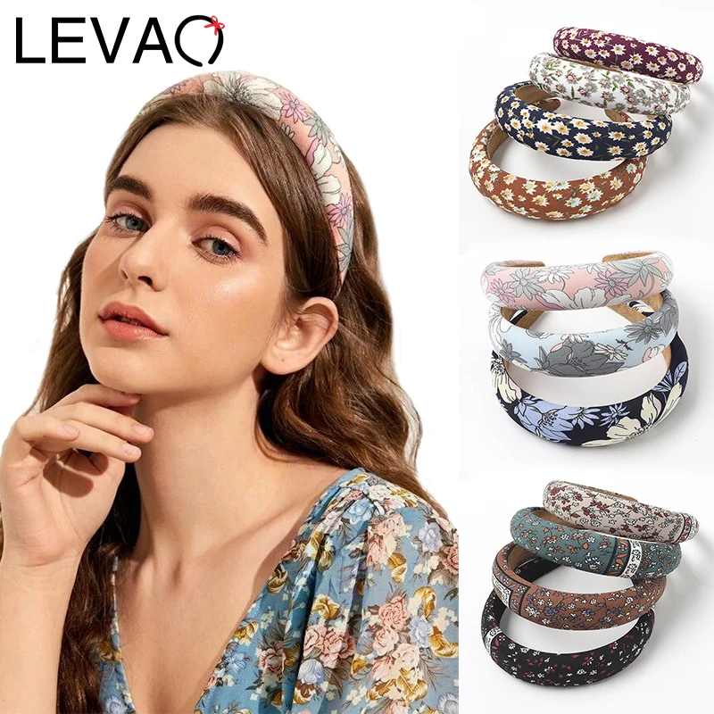 Резинка для волос LEVAO толстая искусственная ободок тюрбан женская бижутерия