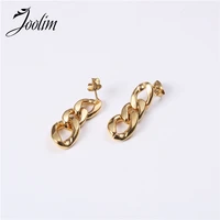joolim link chain dangle earring drop earring stainless steel jewelry wholesale