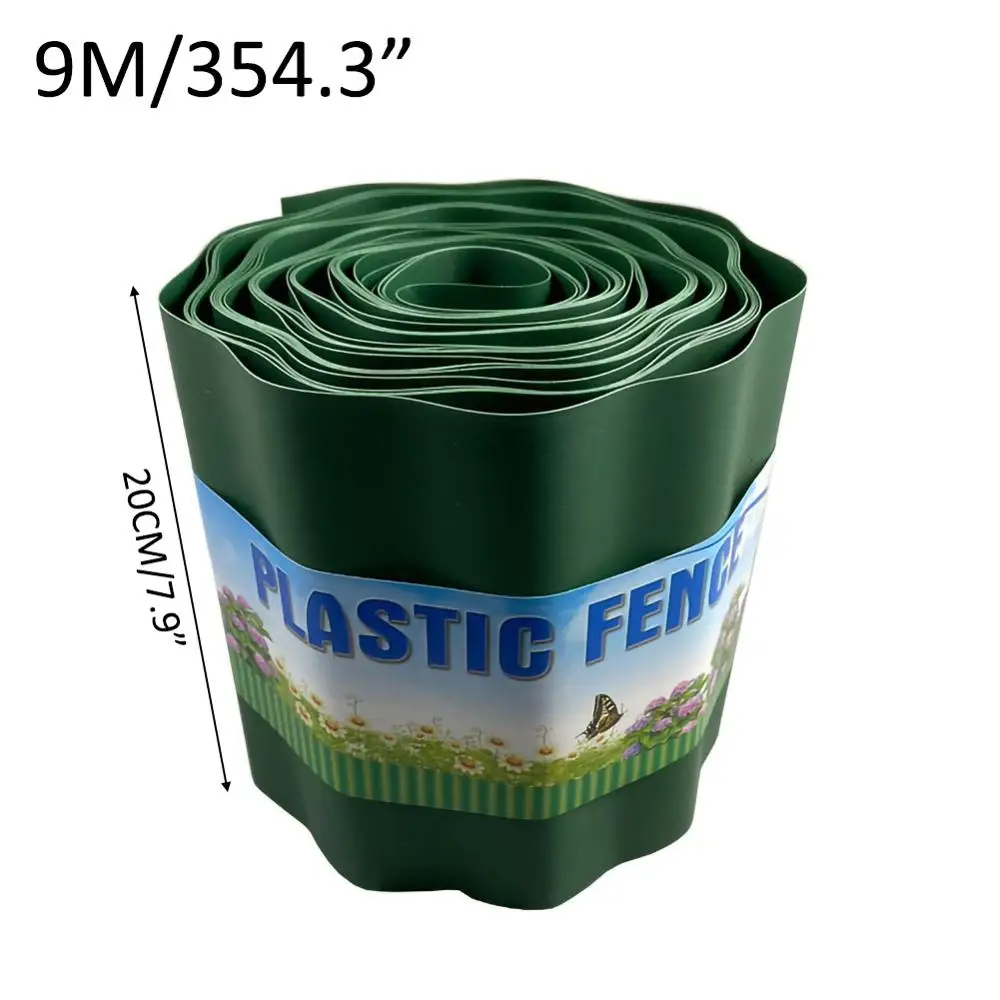 

20x900cm Plastic Garden Lawn Trimmed Fence Corrugated Rolling Path Decorative Ripple Shape Flexible Lawn Courtyard DIY Path