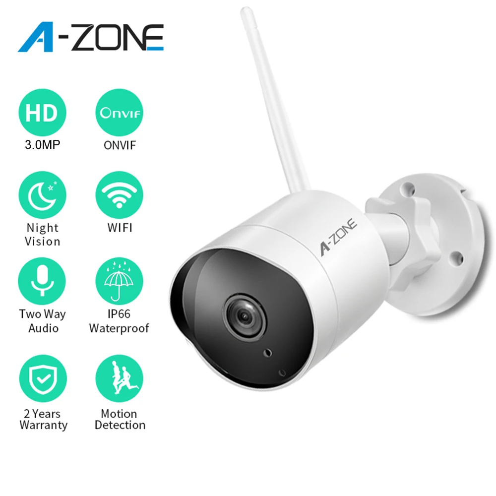 3.0MP IP камера wifi наблюдения Onvif IR ночного видения 1536P HD уличная Беспроводная CCTV P2P