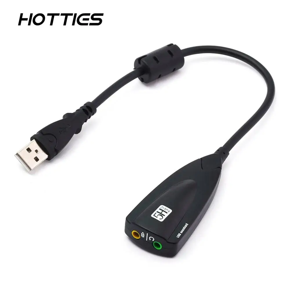 5Hv2 External USB Sound Card 3D Virtual 7.1 Channel Audio Adapter Plug and Play Track for Laptop PC | Компьютеры и офис