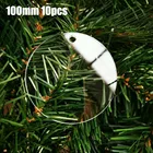 10 шт. 5-10 см Акриловая круглая тарелка, диск для рукоделия, пустая акриловая бабочка, прозрачная Рождественская елка, подвеска сделай сам, Рождественская акриловая пластина