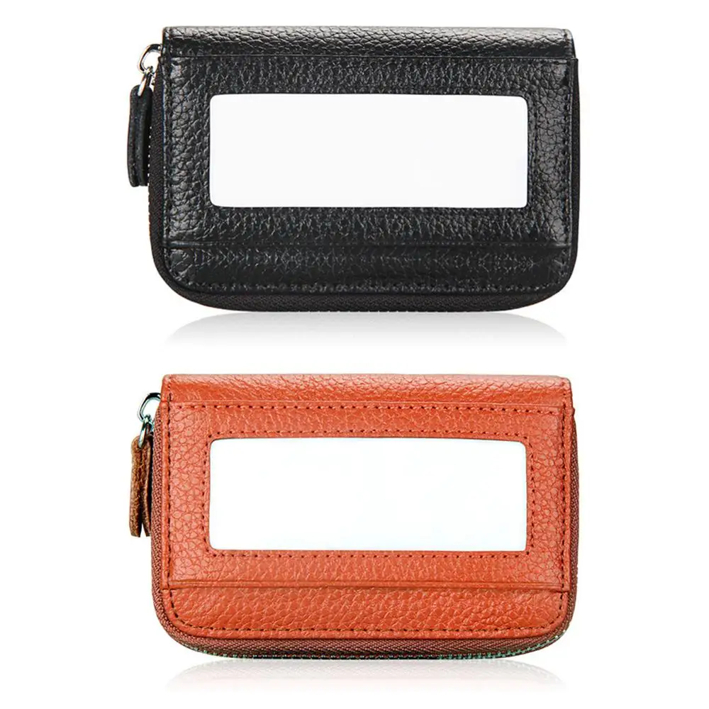 Модный однотонный кошелек унисекс из натуральной кожи с радиочастотной