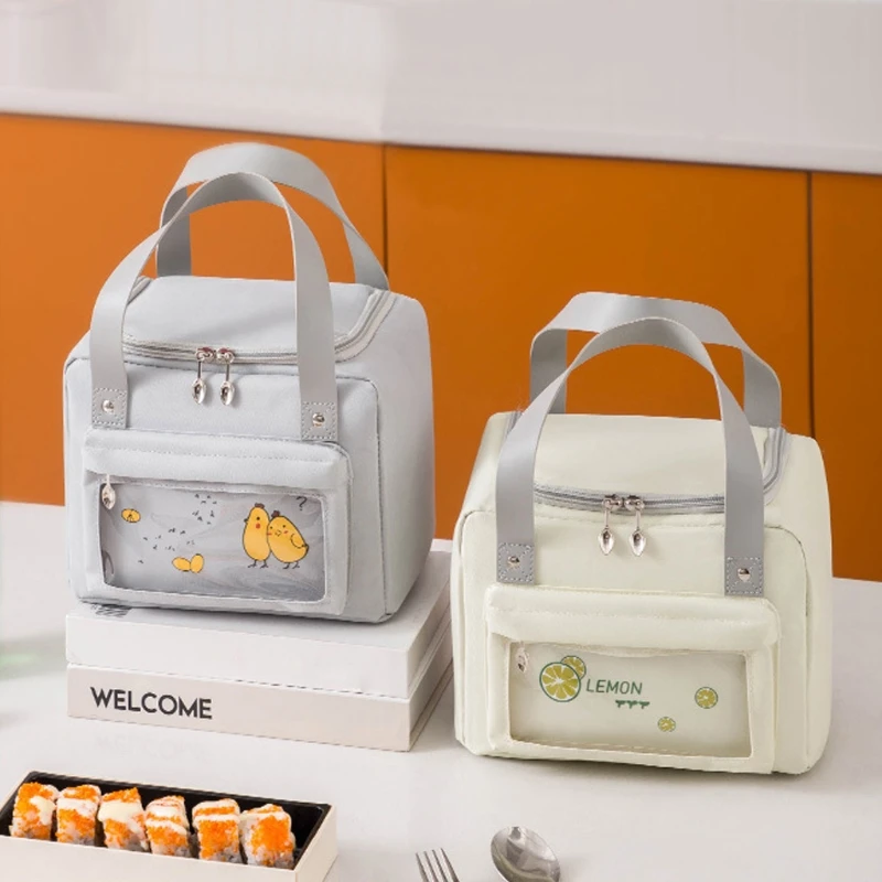 

Portable Lunch Bag Box Insulated Thermal Oxford Waterproof Food Picnic Bags Cooler Tote Case for Women Kids Students