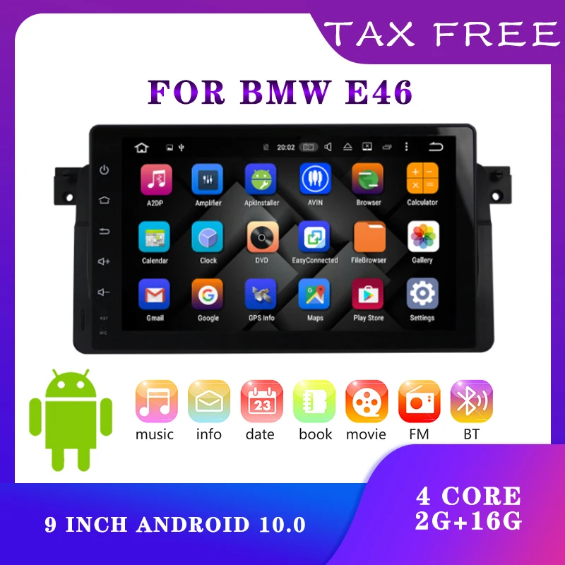 

7'' Touch screen Android System Car Video Stereo 1Din Bluetooth GPS Multimedia Car Video for BMW 3 Series E46 1998-2006