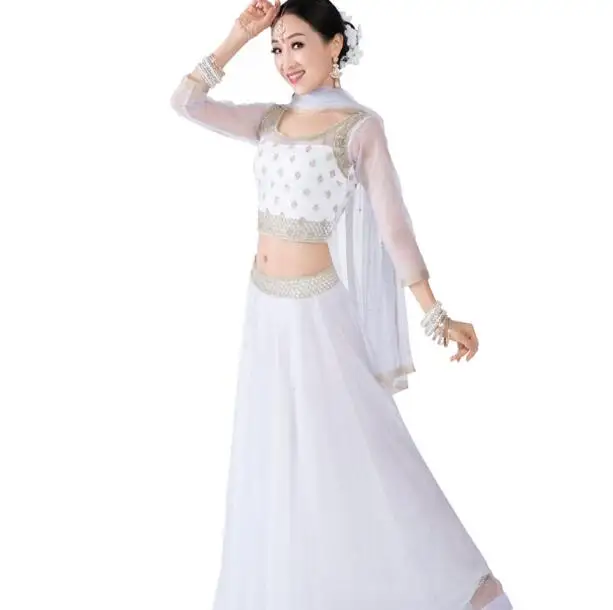 New India Clothing Sarees For Woman Lehenga Choli Belly Dancing Dress Nepal Pakistan Hand-made Embroideried Lady Three Pieces |