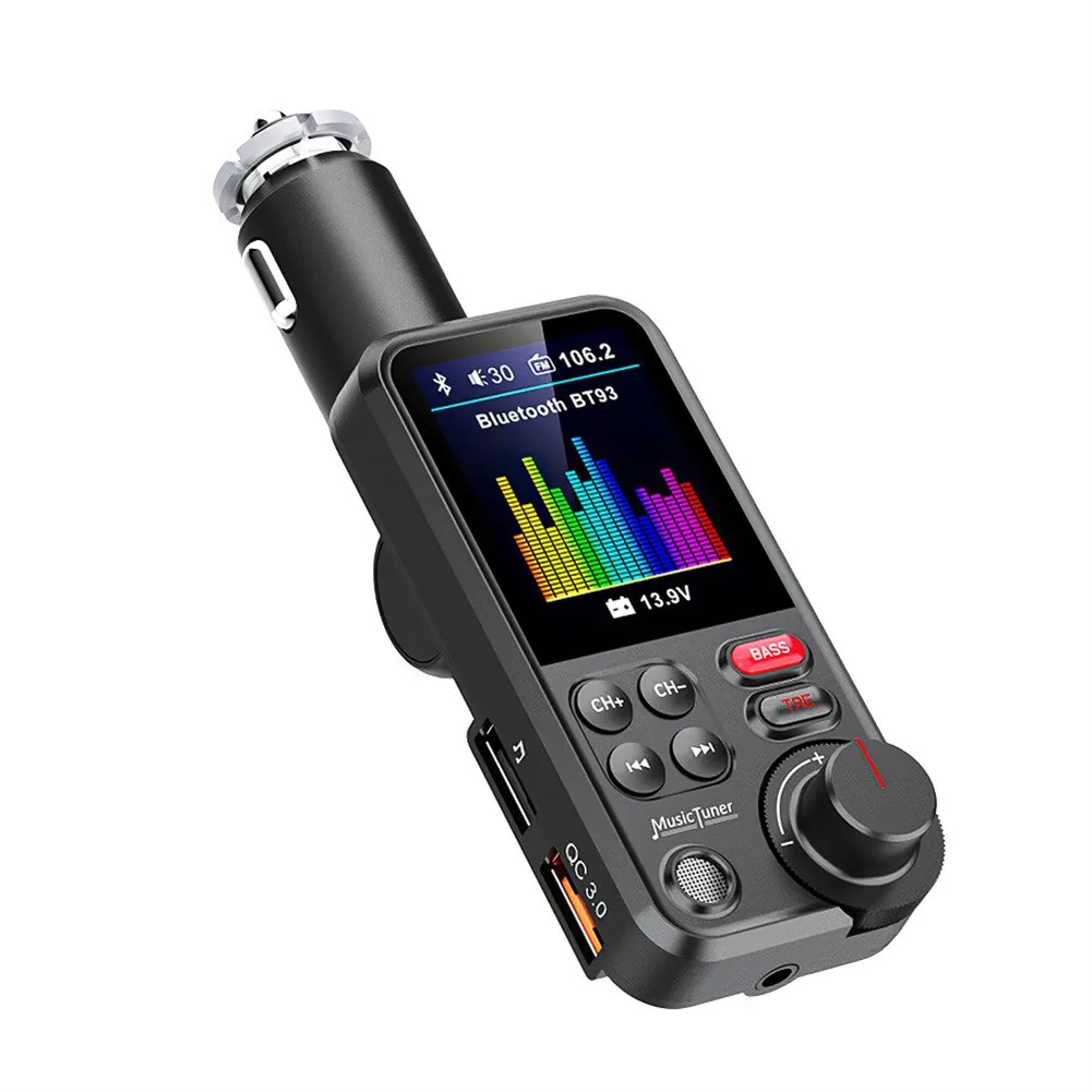 

Автомобильный беспроводной Bluetooth-радиоприемник, FM-передатчик, mp3-плеер, аудио-зарядка, гарнитура с функцией быстрой зарядки 3,0 QC, зарядное ус...