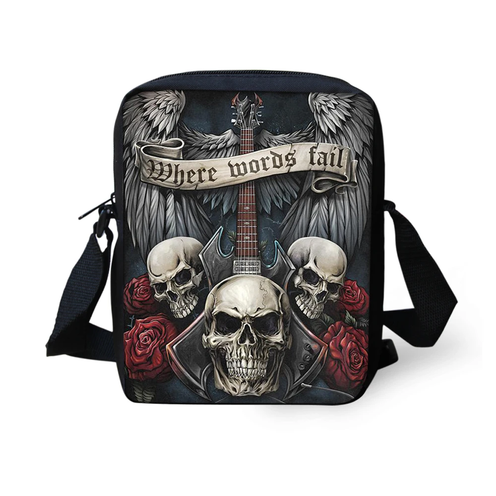 Новый стиль 2020 крутые сумки через плечо с принтом черепа для мужчин женщин