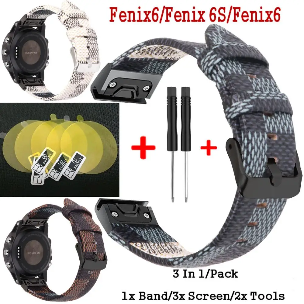 Ремешок 3 в 1 для смарт-браслета Garmin Fenix 6S ремни часов + пленка экрана 6X/Fenix 6/Fenix |