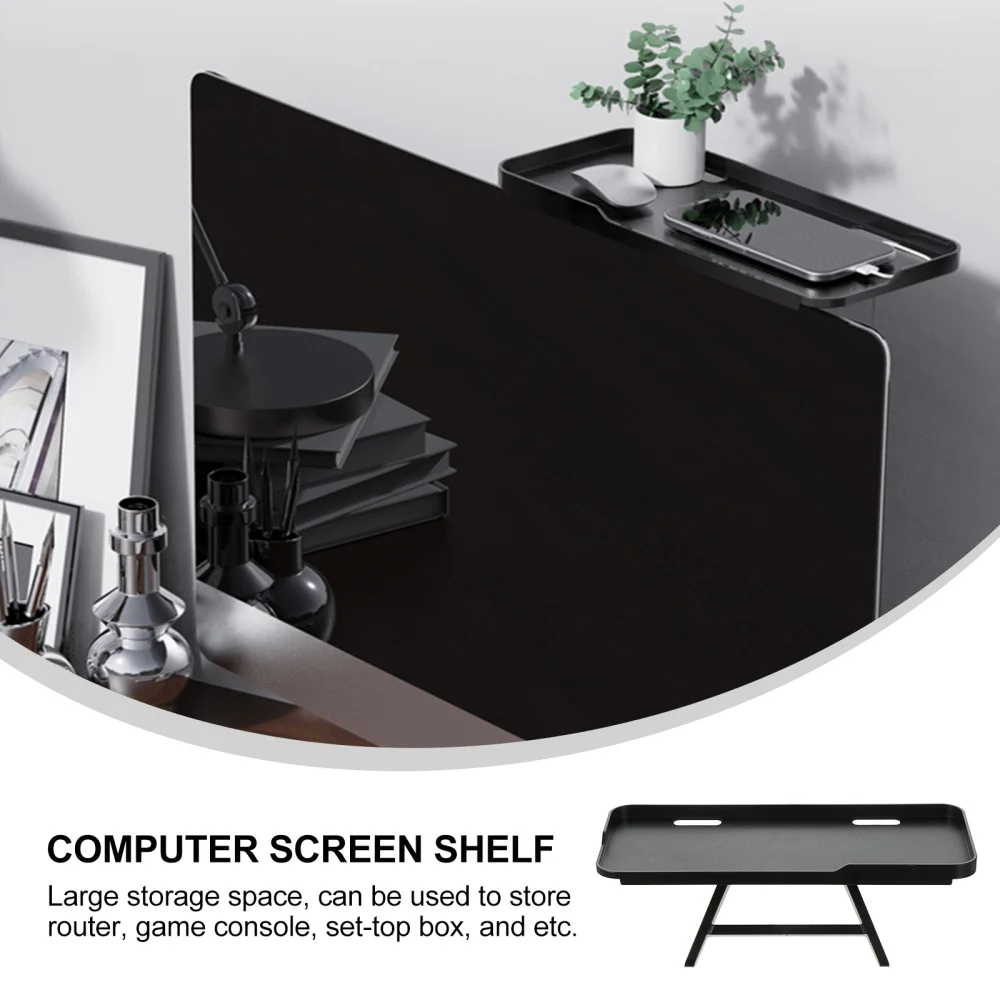 

Computer Screen Shelf Punch Free Anti-slip Adjustable Monitor Mount Organizer