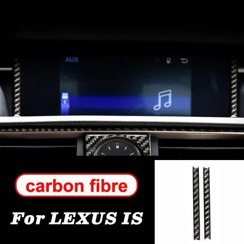Navigation strip Для LEXUS IS300H 200 250 350 аксессуары из углеродного волокна внутренняя отделка на выходе CD кондиционер Центральная панель управления наклейки для автомобиля - Название цвета: Navigation strip