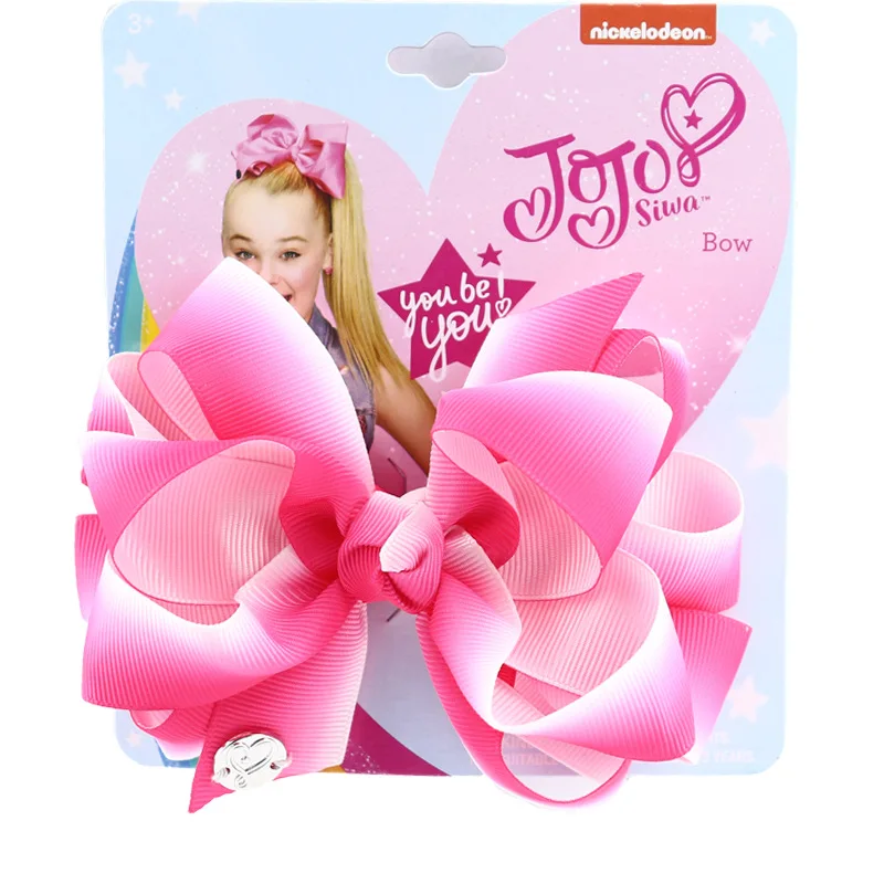 5'' Jojo Siwa Large Bows with Alligator Clips Kids Rhinestone Hair Clip Cheer Bow Grosgran Accessories Chirstmas Gift | Аксессуары