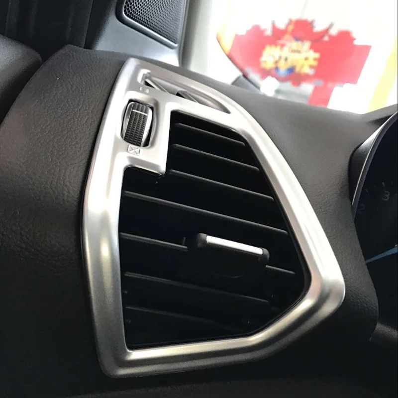 

For Ford Kuga Escape 2017 2018 2019 Front Side Air Condition Vent covers Trim AC Outlet Decoration Sticker Car Interior Styling