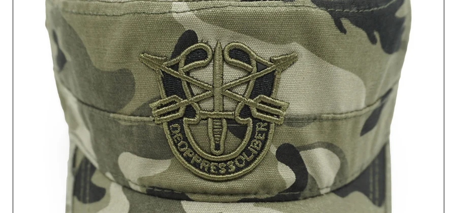 KUNBKANG Новое поступление Маскировочная шапка армейская Мужская Бейсболка Военная морская печать камуфляжная Плоская верхняя крышка s регулируемые Хлопковые бейсболки шапки